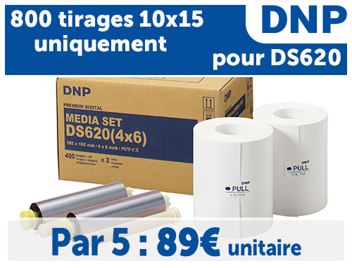 DNP Pack Imprimante DS820 + 1 carton papier 20x30 SD